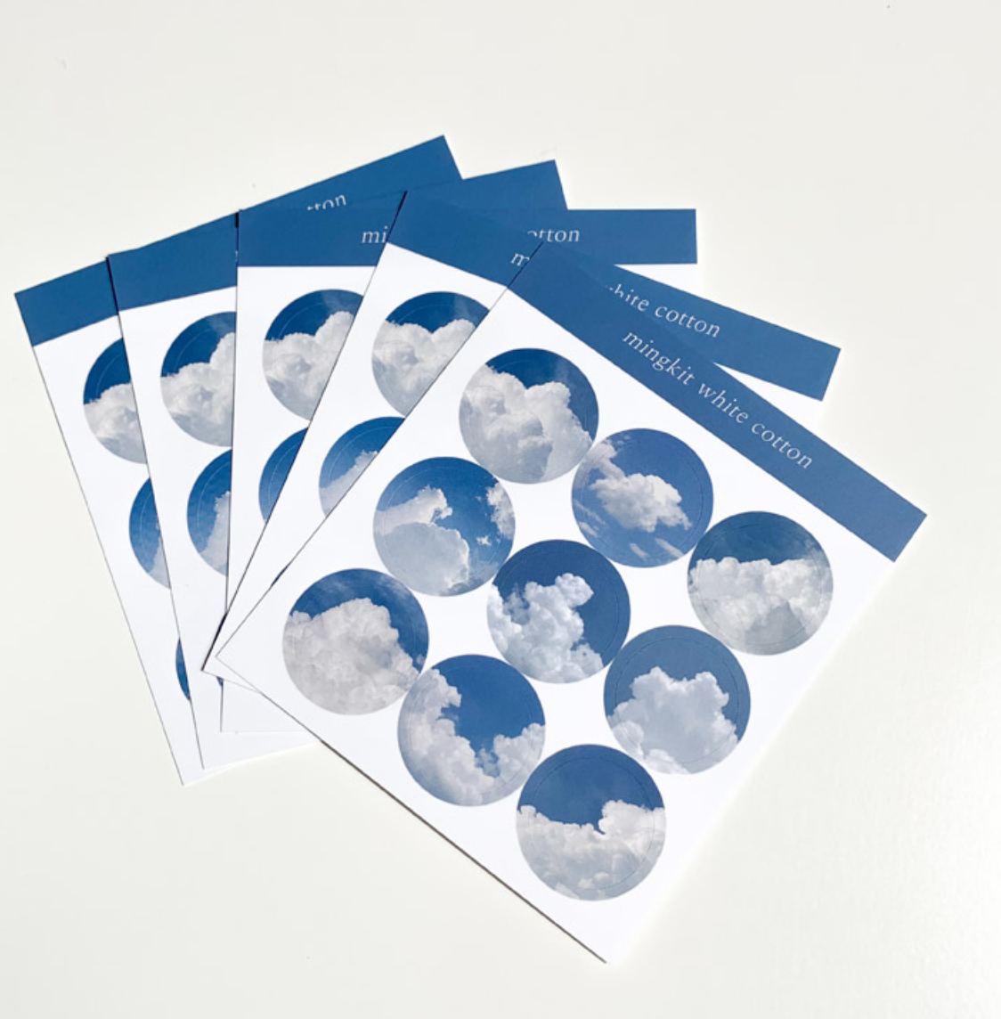 |mingkit| Cloud Circle Sticker (5ea)