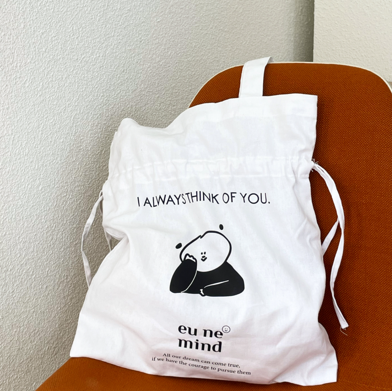 |eune mind| Think Linen Bag