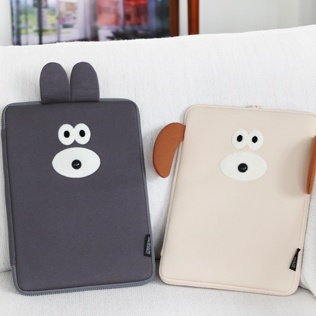 |Brunch Brother| 13" Bunny & Puppy Laptop Pouch