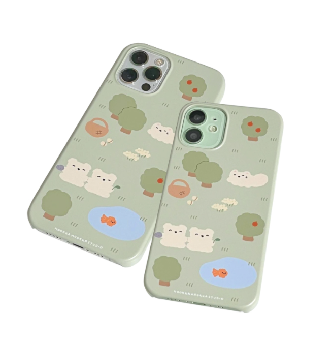 |HOOKKA HOOKKA STUDIO| Pond Walk Hard Phone Case