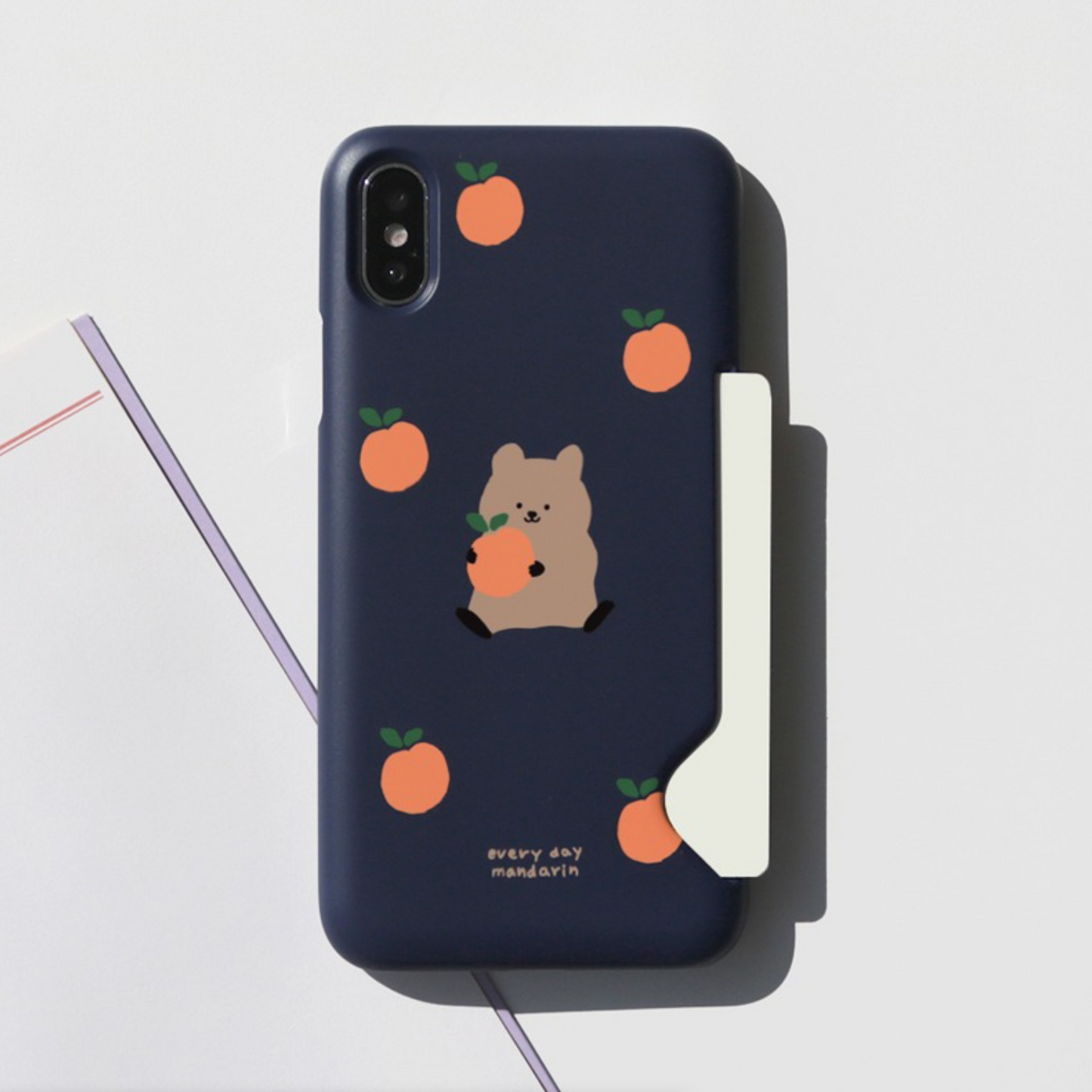 |MOMO CASE| 319 만다린쿼카(네이비) Phone Case