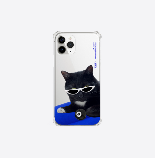 |A per A| All Black Cat Eyes Jelly Hard Case