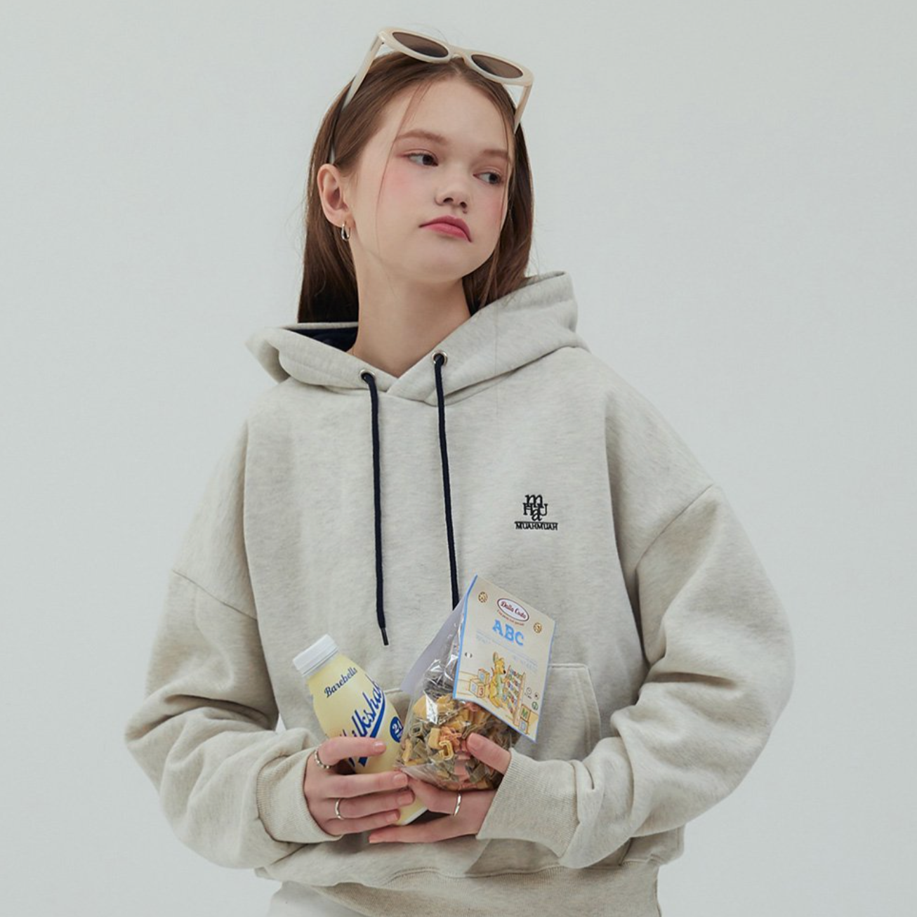 |muahmuah| Stitch Combi Hoodie
