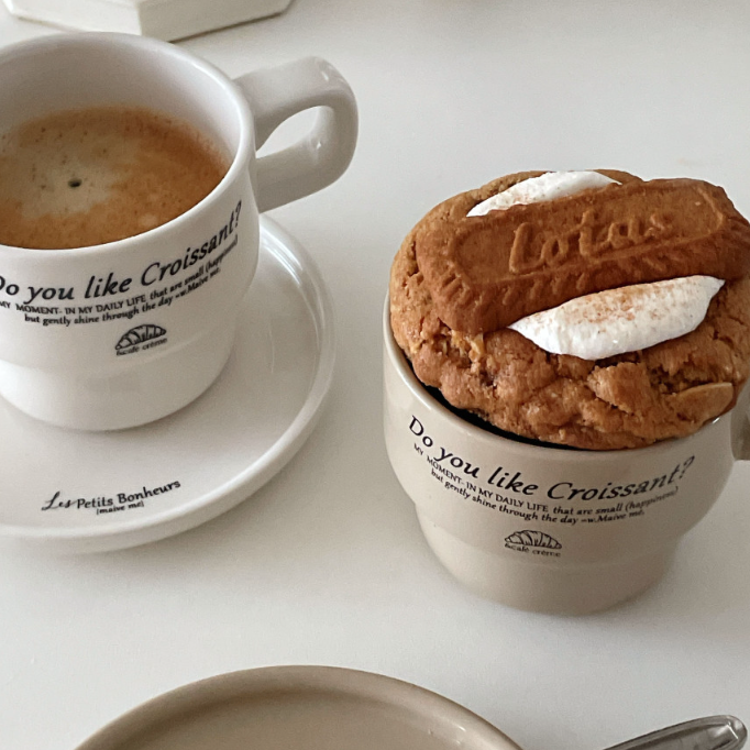 |maive me'| Croissant Coffee Cup Set