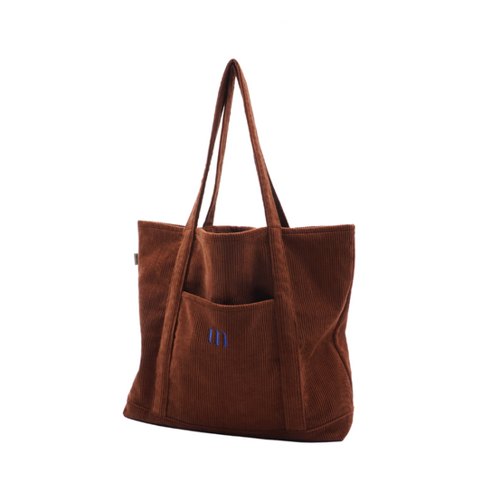 |untidy| Corduroy Shopper Bag Brown