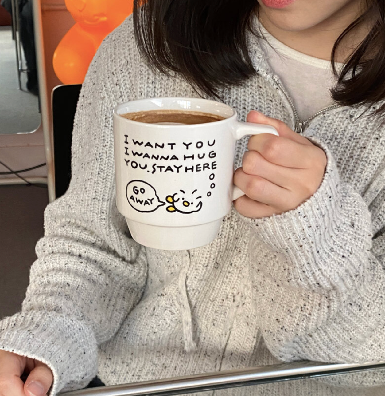 |PERMS| HUG ME / GO AWAY Mug 360ml
