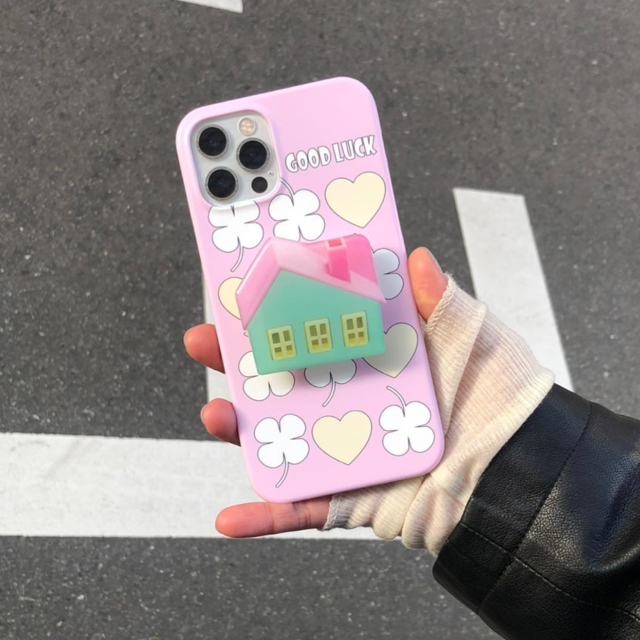 |TML| GOOD LUCK Clover Matte Hard Phone Case