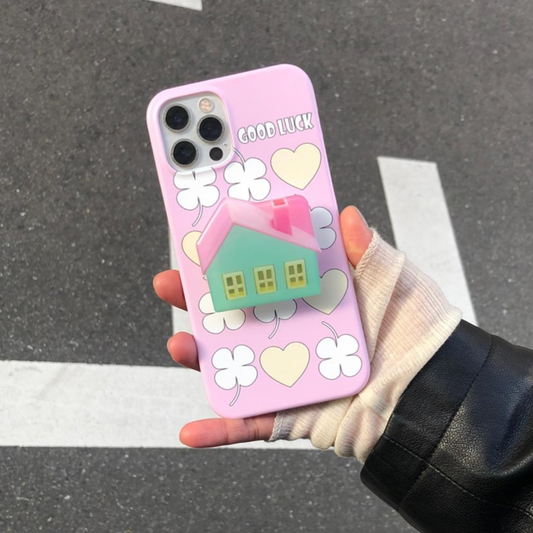 |TML| GOOD LUCK Clover Matte Hard Phone Case