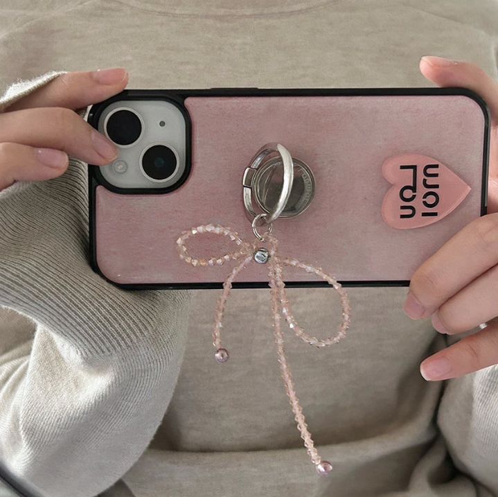 |Loumoi| Present series KNIT LOVE / Pink Phone Case