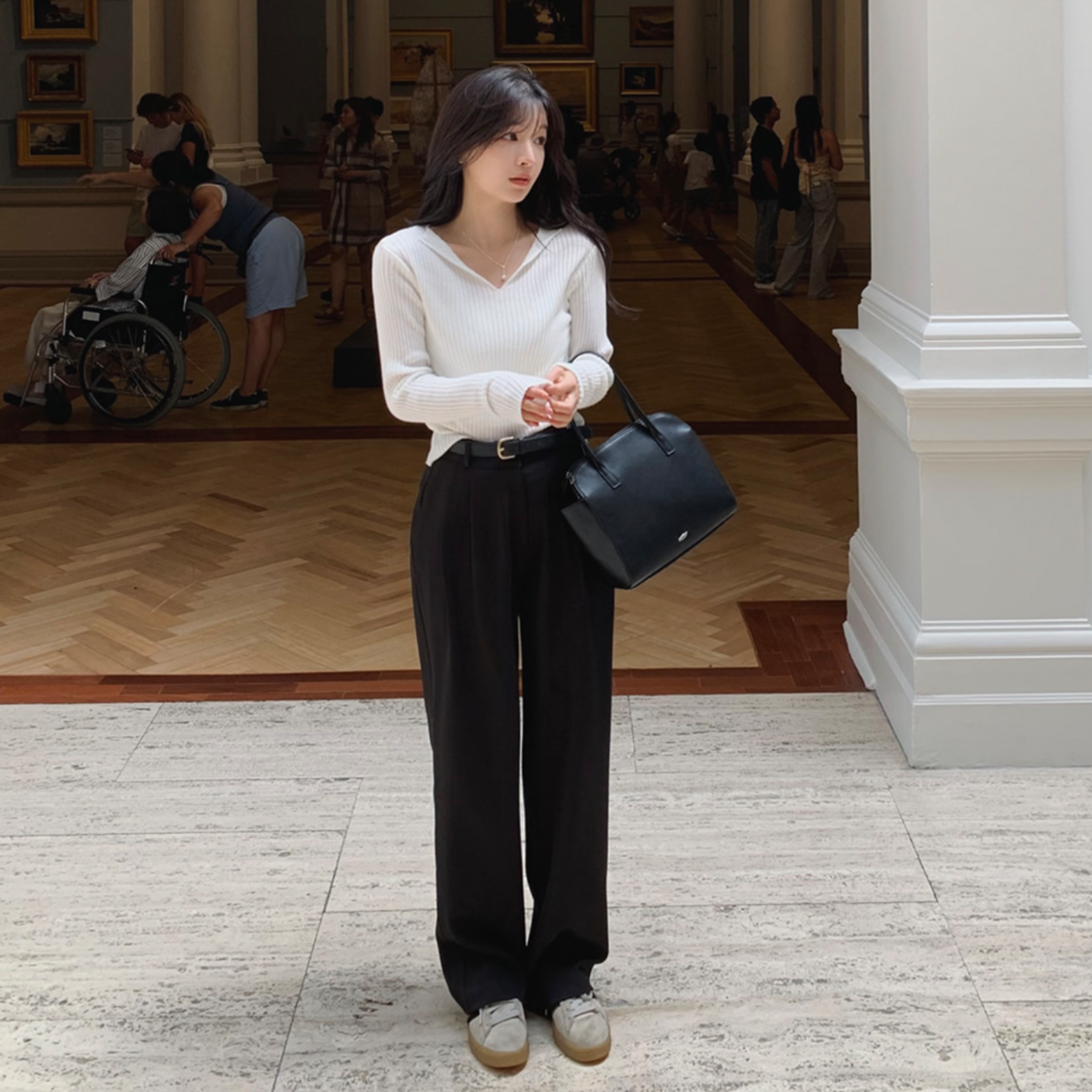 |SLOWAND| # SLOWMADE V-Neck Soft Spring Knitwear
