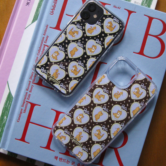|twiner| Kitty Brown Jelly Hard Case