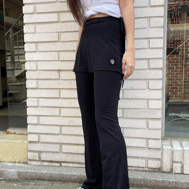 |muahmuah| Layered String Skirt Pants