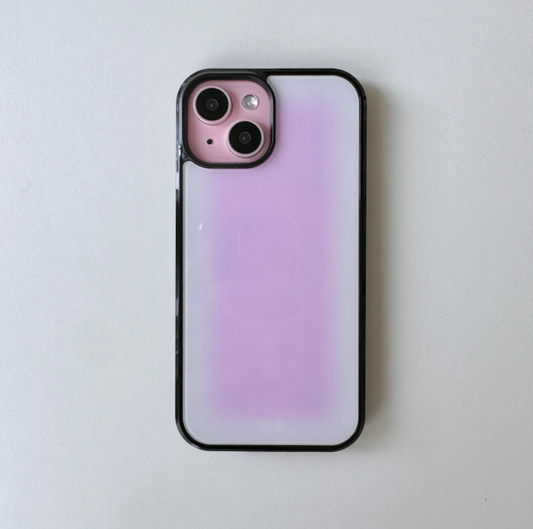 |ABOE| Pink Smudge Glass Bumper Case