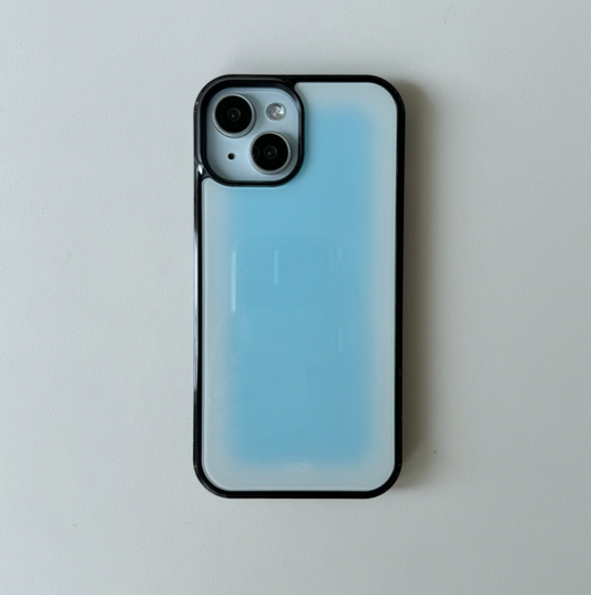 |ABOE| Blue Smudge Glass Bumper Case