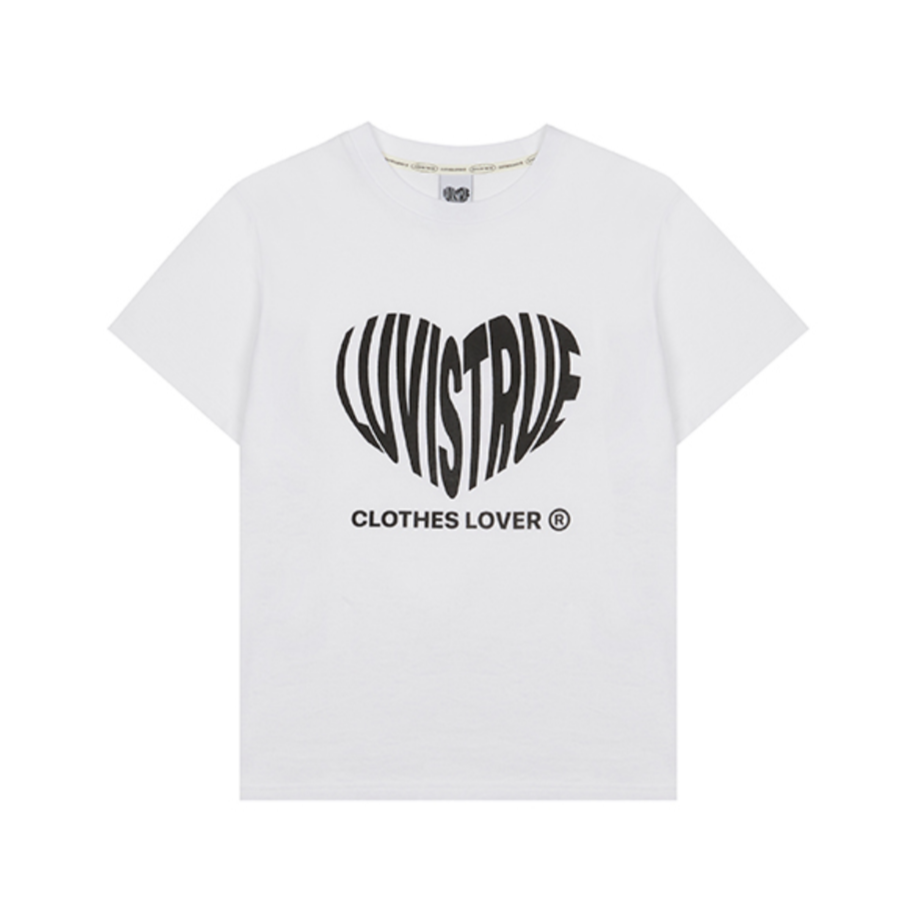 |LUVISTRUE| SU HEART LOGO TEE (WHITE)
