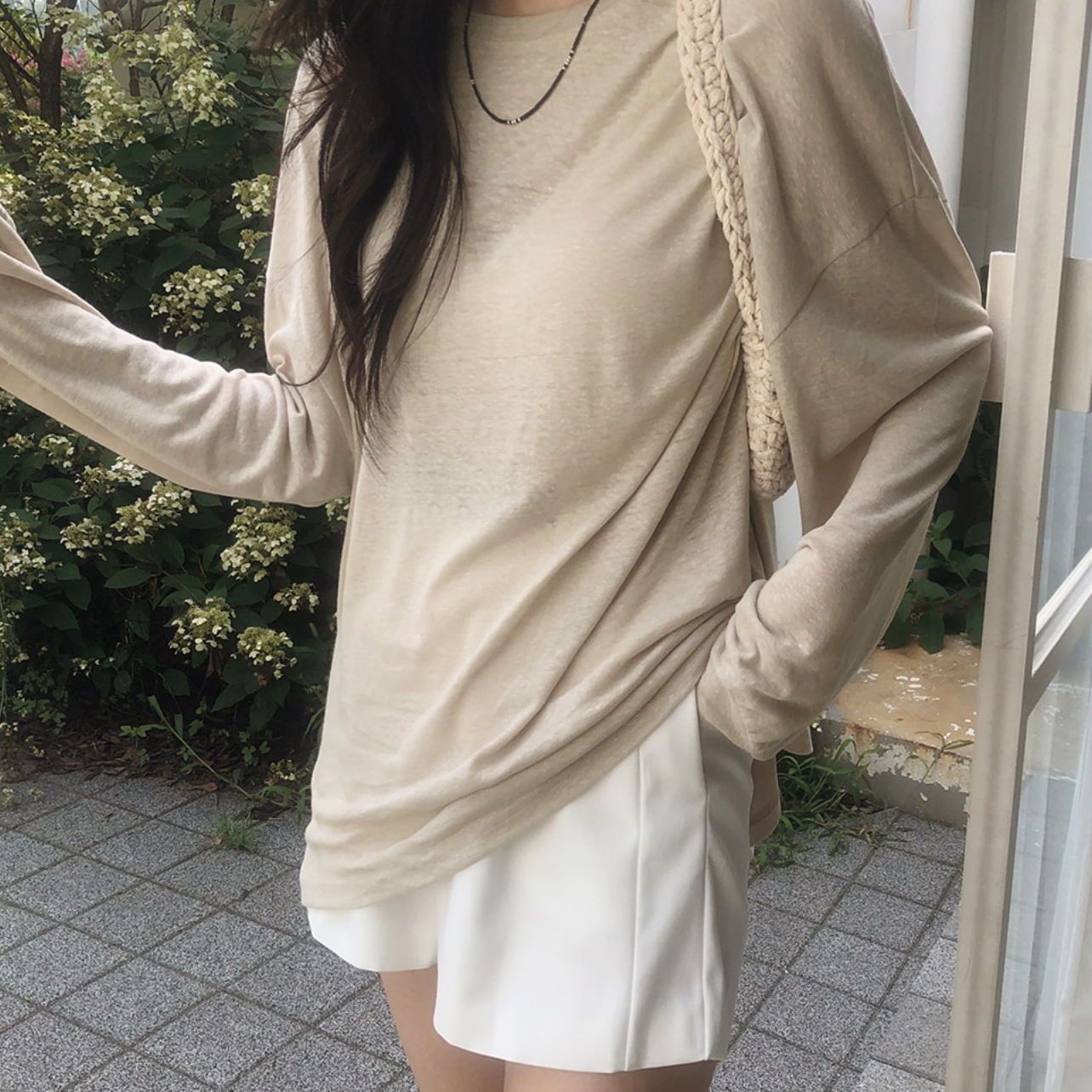|SLOWAND| # SLOWMADE Pullover Sweatshirt Linen T-shirt