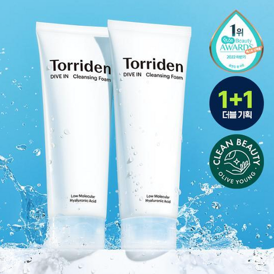 |Torriden| Dive Low Molecular Hyaluronic Acid Cleansing Foam 150ml + 150ml