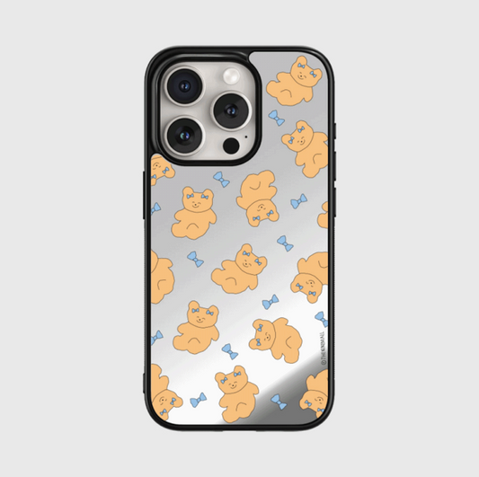 |THENINEMALL| Smile Ribbon Gummy Mirror Bumper Case