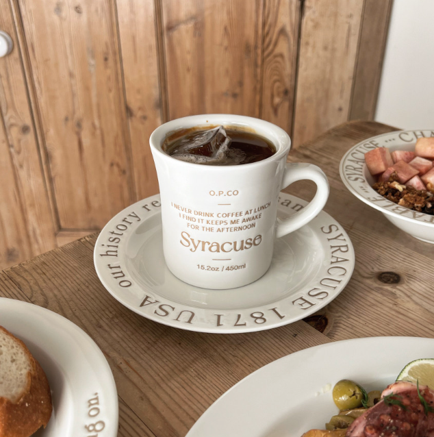 |Bracket Table| Lettering Syracuse Mug 450ml