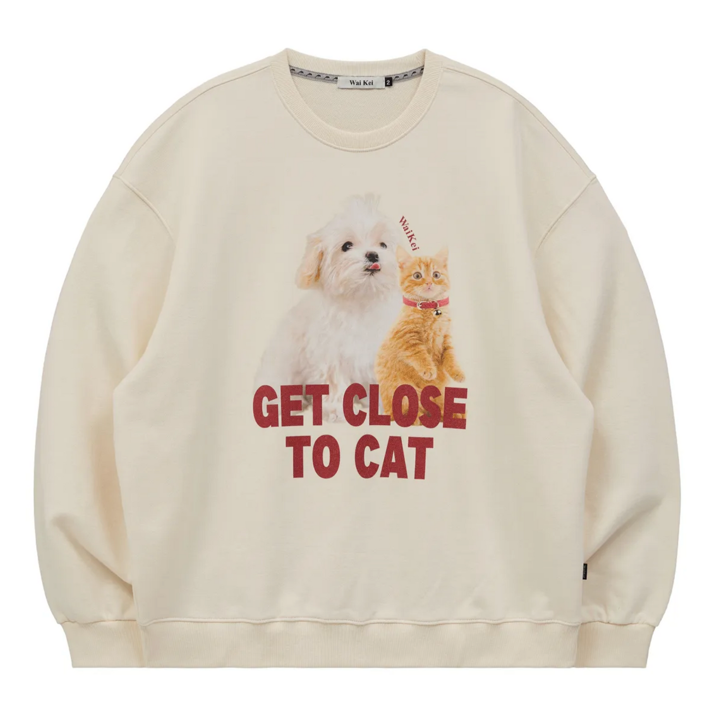 |Wai Kei| Maltese and Cheesecat Sweatshirt Ivory