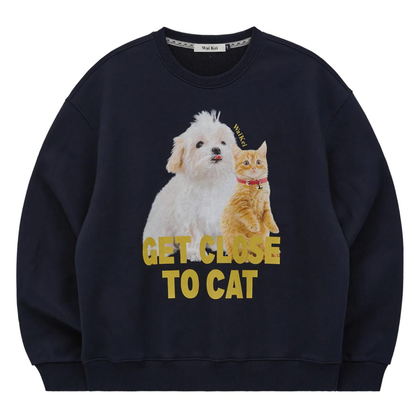 |Wai Kei| Maltese and Cheesecat Sweatshirt Navy