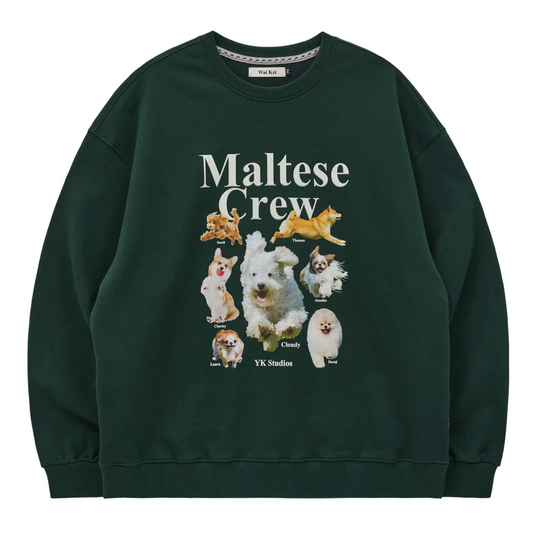 |Wai Kei| Maltese Crew Sweatshirt Green