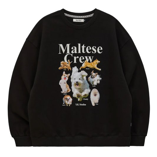 |Wai Kei| Maltese Crew Sweatshirt Black