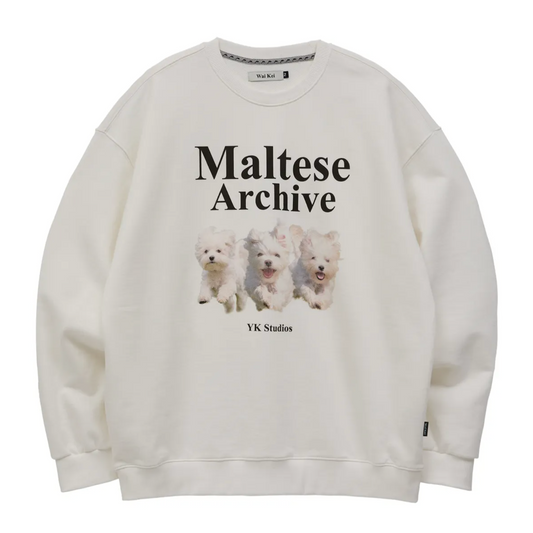 |Wai Kei| Maltese Archive Sweatshirt White