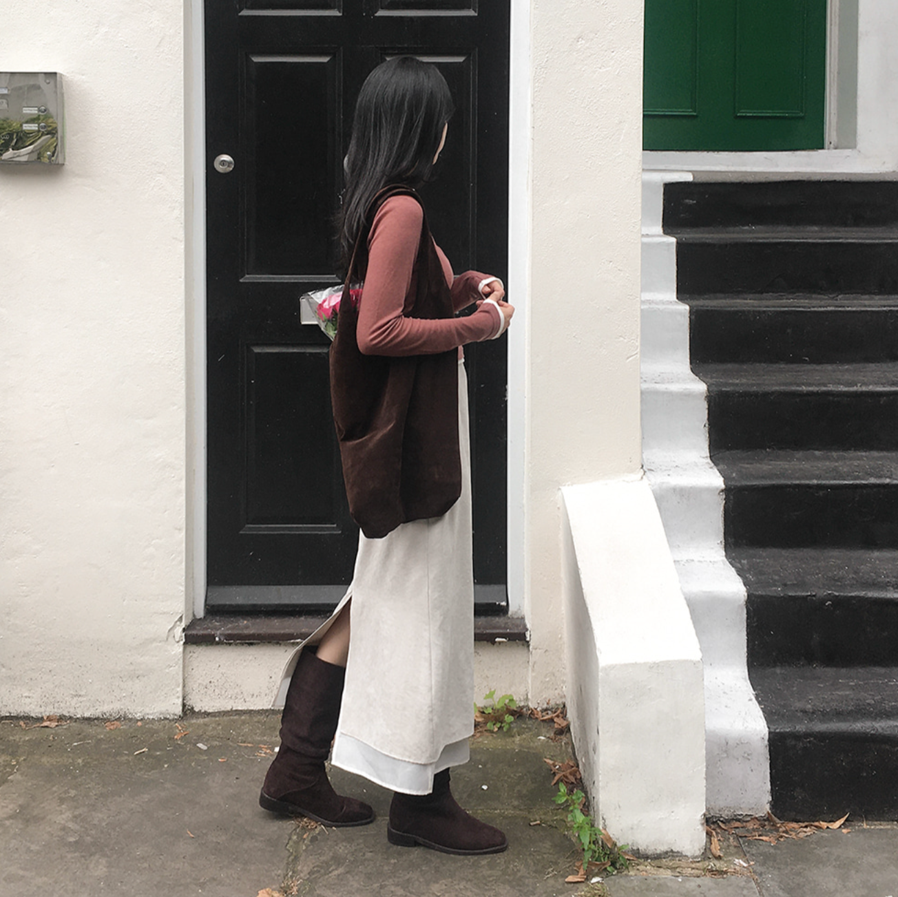 |SLOWAND| Hopper Real Suede Leather Shoulder Bag