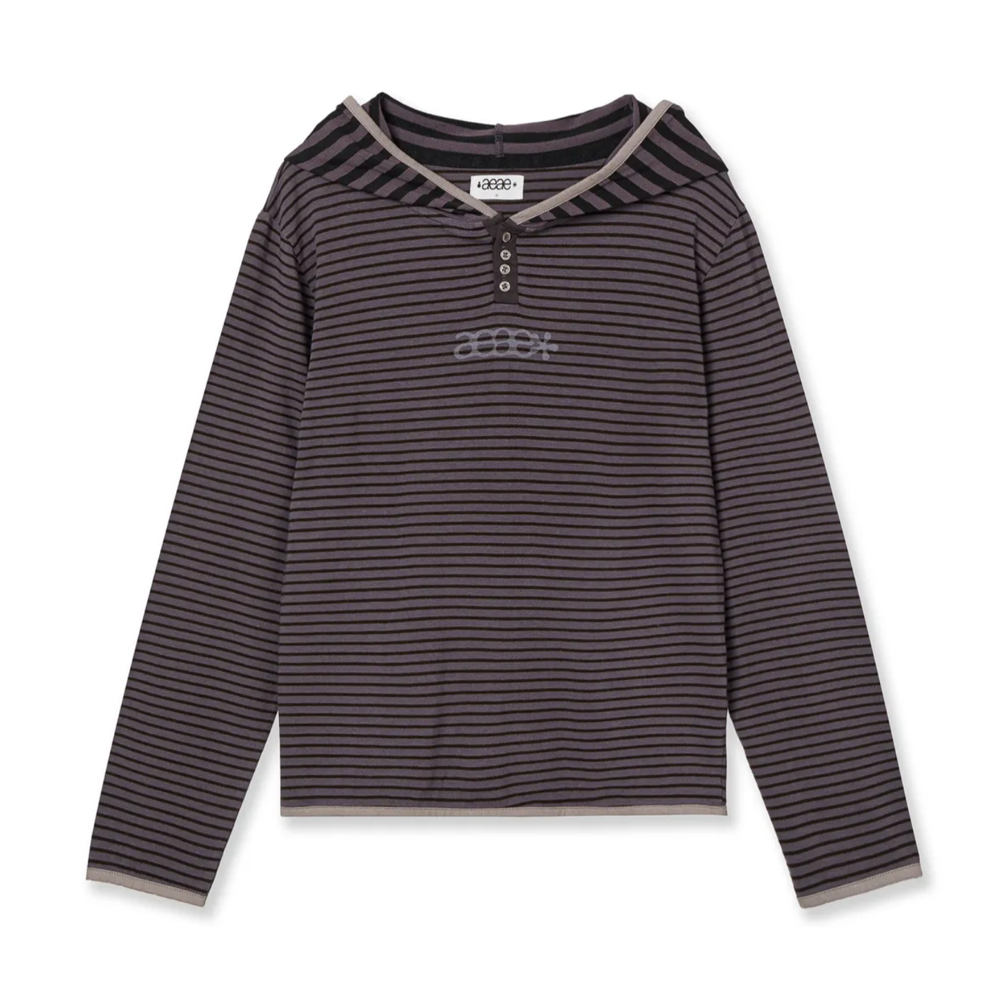 |aeae| STRIPE HOODIE |PURPLE|