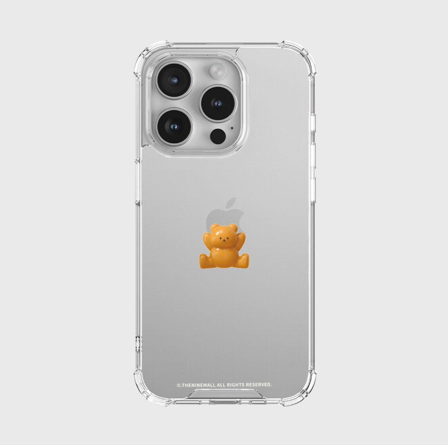 |THENINEMALL| Raise Apple Gummy Clear Phone Case
