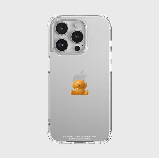 |THENINEMALL| Raise Apple Gummy Clear Phone Case