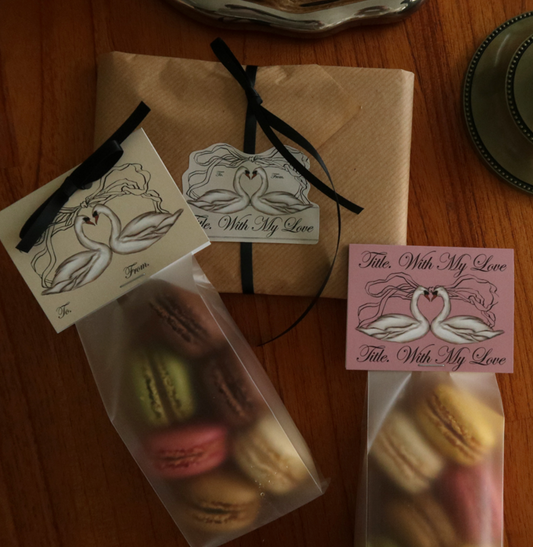 |ABIDE| Swan Vintage Header Tag (50ea)
