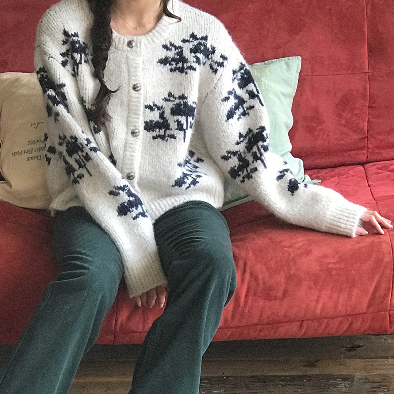 |WITHBLOOM| Muguet Nordic Cardigan Ivory