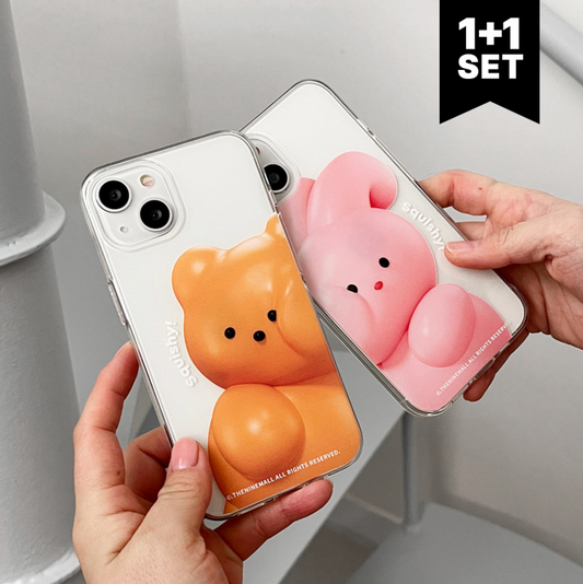 |THENINEMALL| Squishy Couple Clear Case