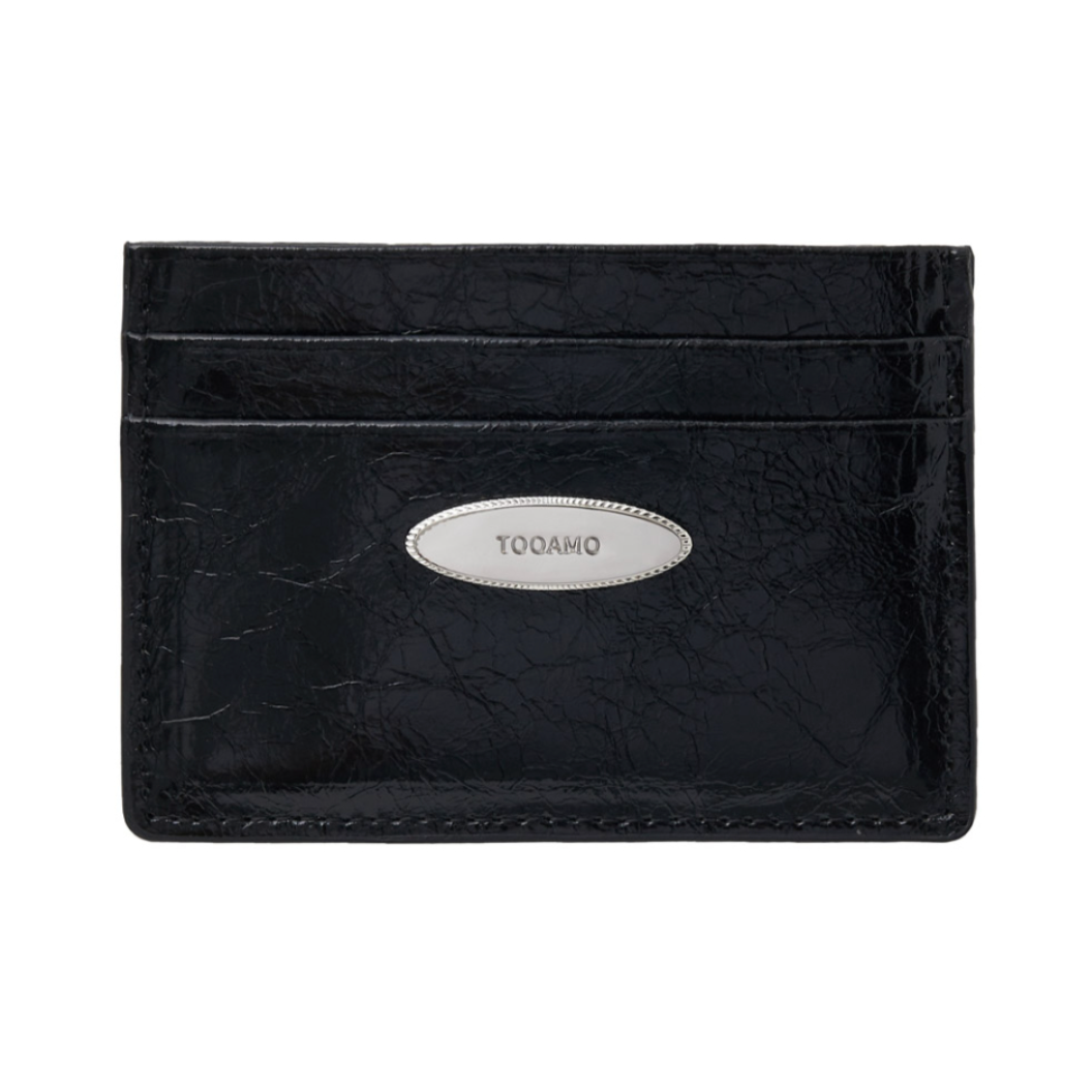 |TOOAMO| Vintage Card Wallet Black (Cowhide)