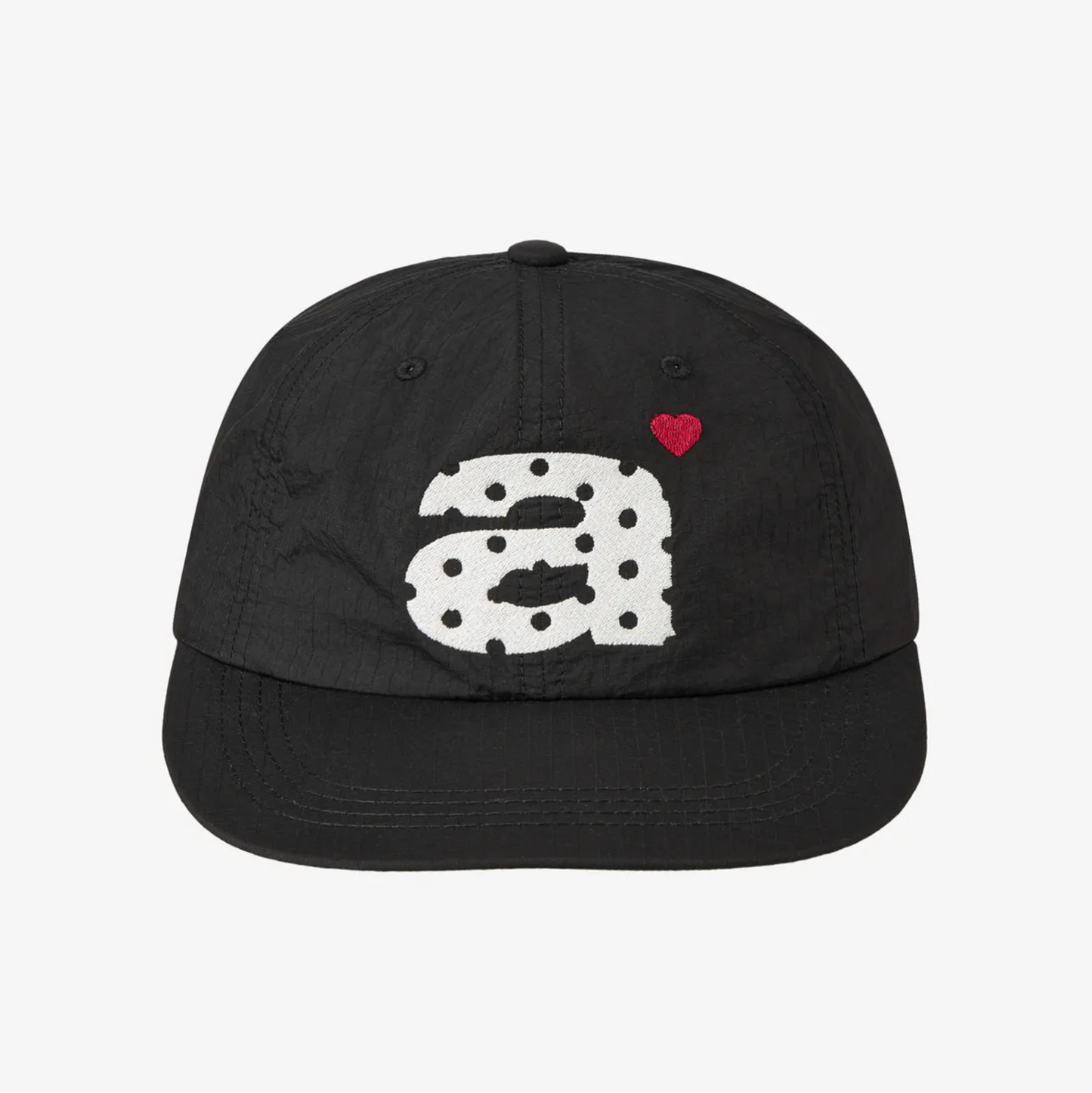|aeae| DOT SMALL LETTER NYLON CAP |BLACK|