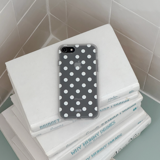 |ABOE| White Dot Foggy Phone Case