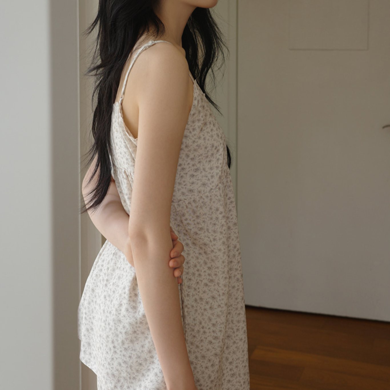 |Juuneedu| Airy Flower Sleeveless Pyjamas Set