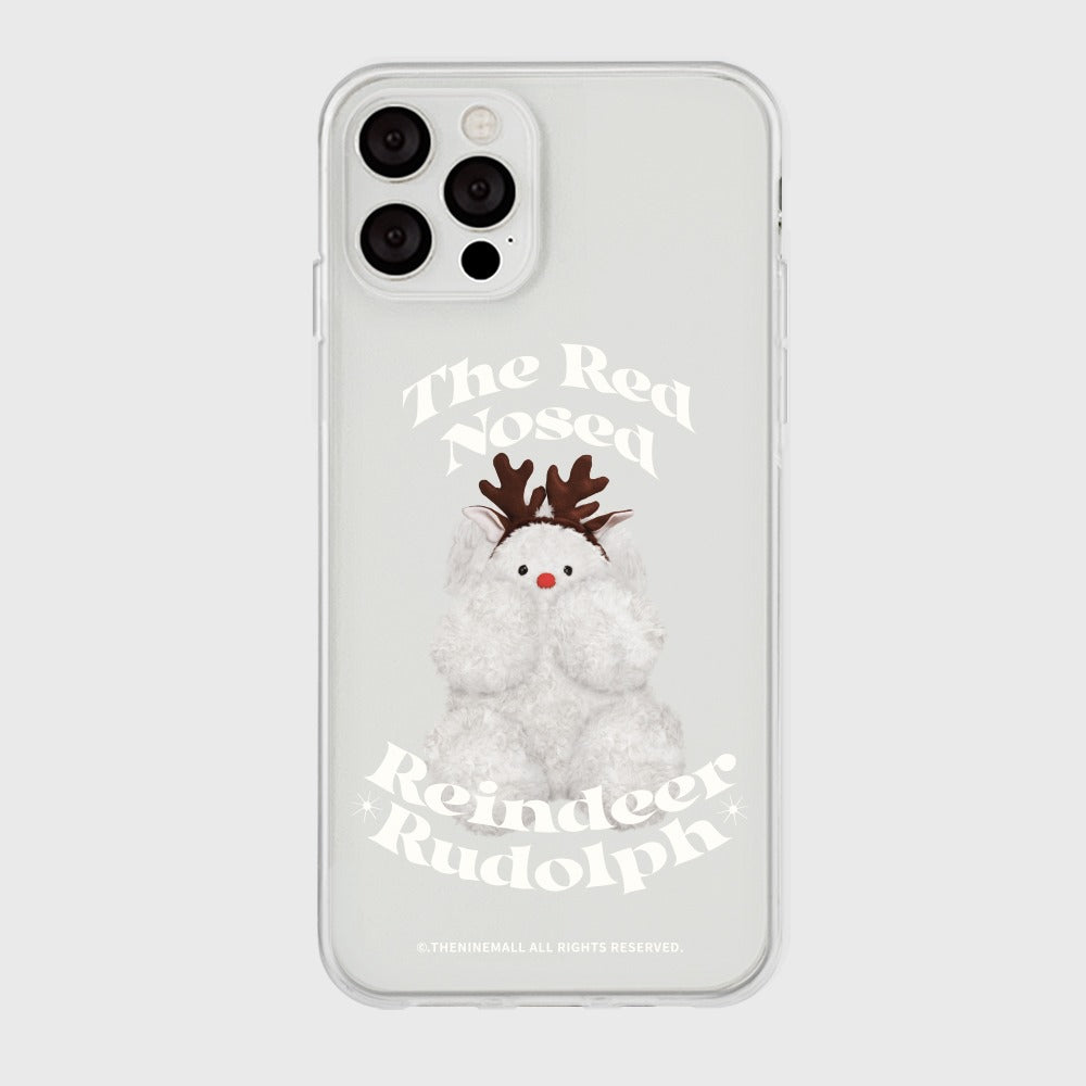 |THENINEMALL| 베이직 루돌프뽀꾸 Clear Phone Case (3 types)