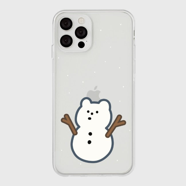 |THENINEMALL| 원 스노우맨 Clear Phone Case (2 types)