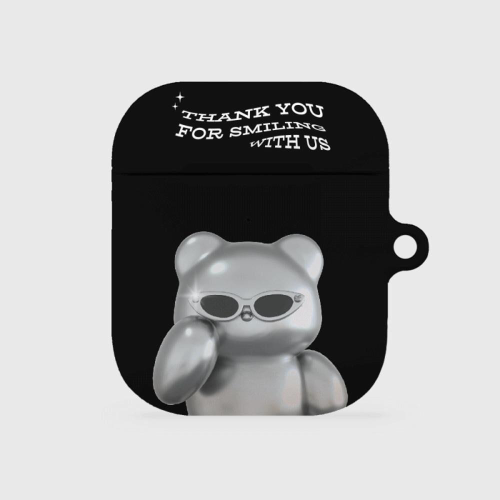 |THENINEMALL| 실버 구미 AirPods Hard Case