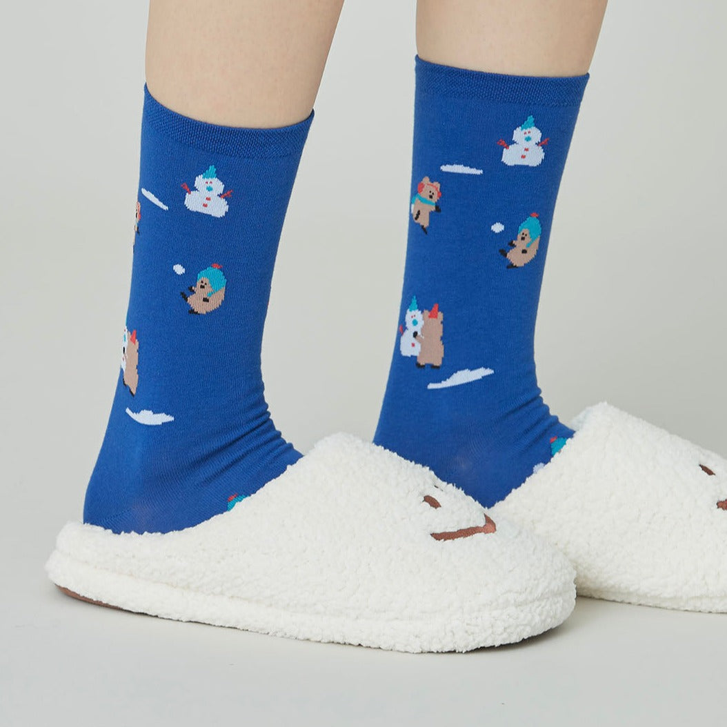 |Dinotaeng| Marshville Snow Fight Single Socks NV