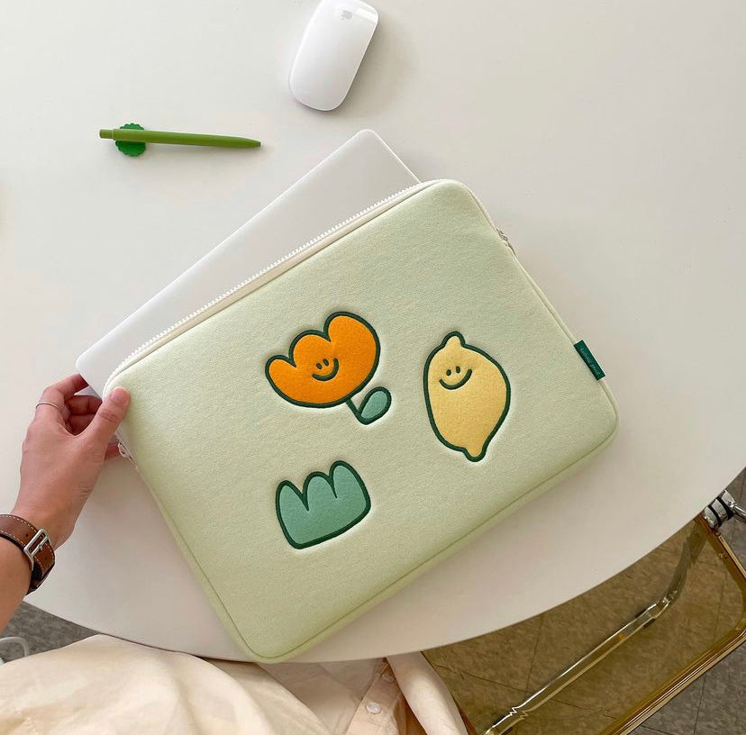 |Second Morning| Greenery Laptop Case/ Ipad Pouch
