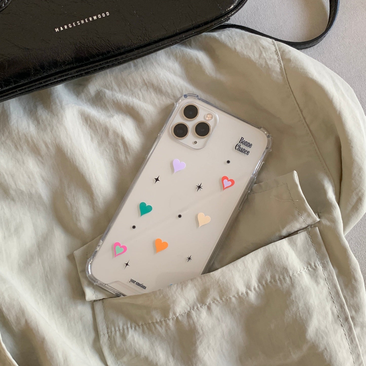 |your emotions| Bonne Chance Clear Phone Case