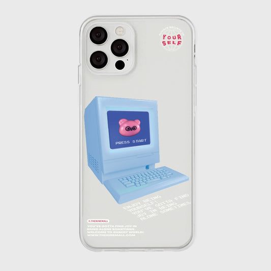 |THENINEMALL| Press Start Clear Phone Case (3 types)