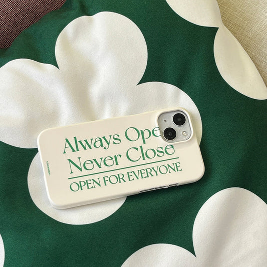 |THENINEMALL| Simple Always Open Hard Phone Case (2 types)