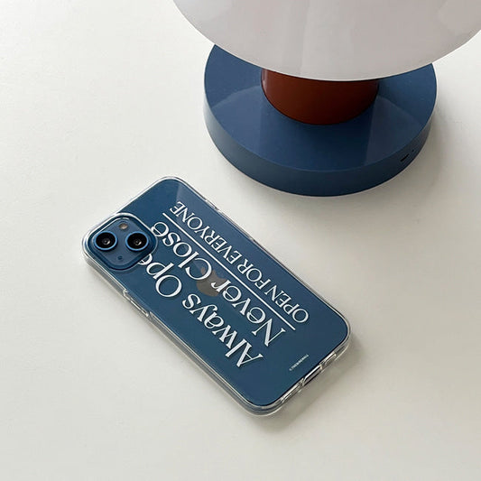|THENINEMALL| Simple Always Open Clear Phone Case (3 types)