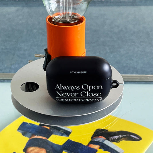 |THENINEMALL| Simple Always Open AirPods Hard Case
