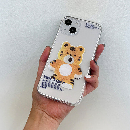 |THENINEMALL| Stand Hey Tiger Clear Phone Case (3 types)